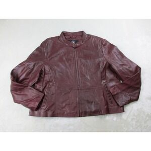 NEW Whet Blu Jacket Womens 5XL XXXXXL Red Maroon Leather Ladies*